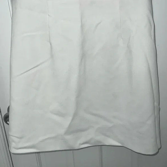 French Connection Whisper Ruffle Mini Dress white graduation dress vneck ruffles - Picture 11 of 16